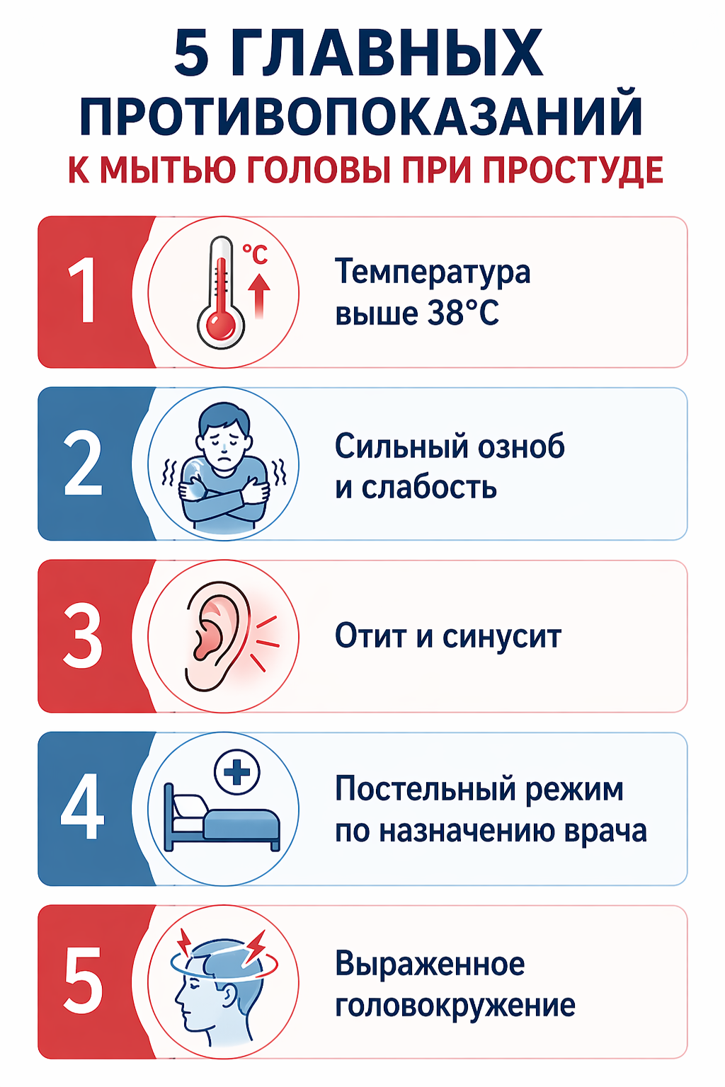 5 главных противопоказаний к мытью головы при протуде