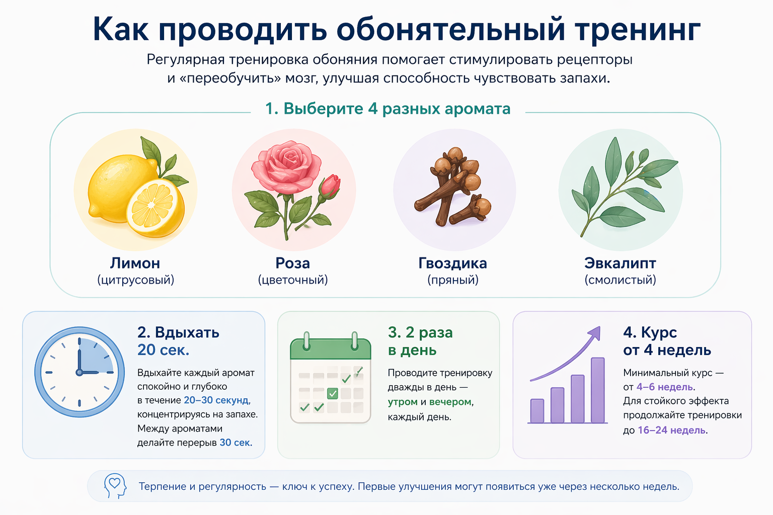 Обонятельная гимнастика для восстановления